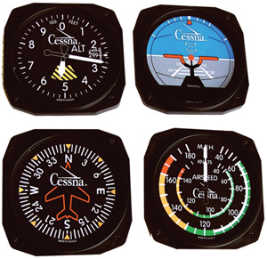 Cessna Instrument Coaster Set - Click Image to Close